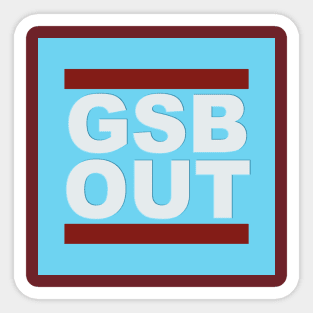 GSB OUT on blue Sticker